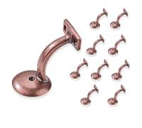 ZAUYX 10 Pack Antique Copper Handrail Stair Brackets Stair Heavy Duty Stair Brackets Support Handrail Brackets for Stairways