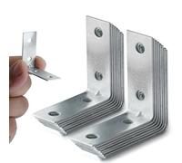 ZAVIA 16 Pcs L Brackets for Wood (38mm x 38mm) with Screws | Galvanised Steel Brackets for Fixing and Repairing Furniture, Shelves, Windows & Cabinets