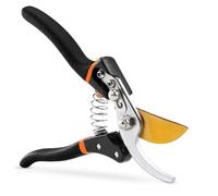 ZAVIA 8" Bypass Garden Secateurs | Professional Pruning Shears with Carbon Steel SK5 Titanium Coated Cutter Blade | Garden Clippers with Safety Lock | Small Secateurs for Plants, Hedges, & Flowers