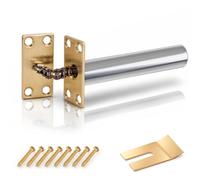 ZAVIA Concealed Door Closers for Internal Door (Up to 50kg Doors) | Metal Soft Close Auto Close | Automatic Concealed Door Closer (Works Well for Right & Left-Handed Doors) (1, Brass)