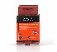 ZAVIA Plasterboard Wall Plug (80 Pcs x 6mm) | Polypropylene Plastic Blue Wall Plugs | Best Suited for Concrete, Plasterboard Fixings, Brick Wall, Picture Hanging & More