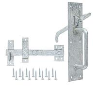 ZAVIA Suffolk Gate Latch for Wooden Gates | 215mm Hot Dip Galvanised Suffolk Thumb Latch | Suffolk Self Locking Gate Latch and Catch for External Garden, Garage & Shed Doors