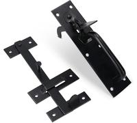 ZAVIA Suffolk Gate Latch for Wooden Gates | Double Sided Suffolk Thumb Latch | Black Powder Coated Self Locking Gate Latch | Ideal for Garage, Backyard barriers, Shed & Barn Doors