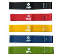 Zavis Resistance Bands Set (5 Pack) - Premium Exercise Loop Bands for Glutes, Legs & Arms - 5 Strength Levels for Home Workout, Yoga, Pilates & Physio - Elastic Fitness Bands with Carry Bag & Guide