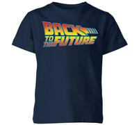 Zavvi Back To The Future Classic Logo Kids T-Shirt - Navy | Size: YS Zavvi Navy YS