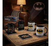 Zavvi Batman Mug & Coaster Gift Set - 4 Ceramic Mugs and 4 Coasters Bundle - Officially Licensed Batman Homeware