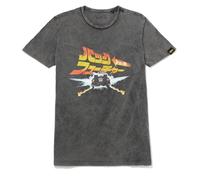 Zavvi Global Legacy Back to The Future Electric Japan T-Shirt - Black Acid Wash L