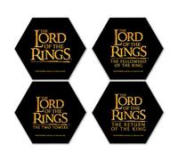 Zavvi Lord Of The Rings Logos Hexagonal Coaster Set