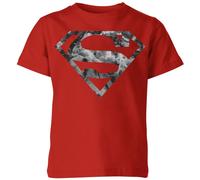 Zavvi Marble Superman Logo Kids T-Shirt - Red | Size: YS Zavvi Red YS