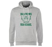 Zavvi Official Stranger Things Hawkins High School Adults Hoodie - Grey | Licensed Merchandise | 70% Cotton 30% Polyester | Regular Fit Unisex Pullover