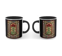 Zavvi Official Stranger Things Stain Glass Window Mug Black
