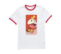 Zavvi Pokémon Fuecoco Unisex Ringer T-Shirt - White/Red