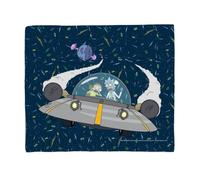 Zavvi Rick And Morty Flying Space Adventure Fleece Blanket