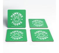Zavvi Stranger Things Hawkins Tigers Corkbacked Coaster Set