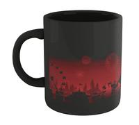 Zavvi Stranger Things Red Carnival Background Mug - Black