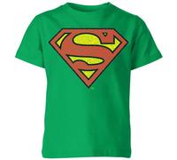 Zavvi Superman Crackle Logo Kids T-Shirt - Green | Size: YS Zavvi Green YS