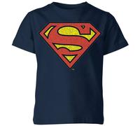 Zavvi Superman Crackle Logo Kids T-Shirt - Navy | Size: YS Zavvi Navy YS