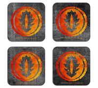 Zavvi The Lord Of The Rings Sauron's Eye Corkbacked Coaster Set