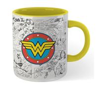 Zavvi Wonder Woman Comic Mug - Yellow
