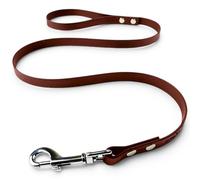 ZAVVIT BioThane Dog Lead 1 m - Short Waterproof Lead with Hand Loop - Robust Premium Dog Lead for Training & Everyday Use - Made in Germany (Brown, 16 mm Wide)