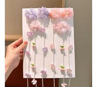 ZAVVU & KRIZOUS Cartoon Hair String With Clip, Hair Bow Extensions, Hair Pieces Twist Braid, Rainbow Braid Hair Extension, Kids Hair Extensions, Braids Kids Hair, Rope Headband, (9 Pcs Multicolor)