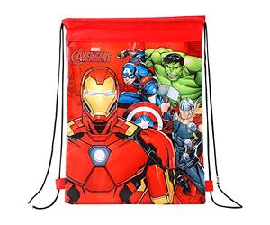 Zawadi Global Avengers Drawstring Bag for Kids - Adjustable PE Kit Gym, School, Swim & Travel Backpack, Lightweight & Waterproof Kids PE Bags, Multicolour Easy to Adjust Bag for Boys & Girls