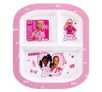 Zawadi Global Barbie 3 Section Reusable Childrens Kids Toddlers Divided Breakfast Lunch Dinner Plate