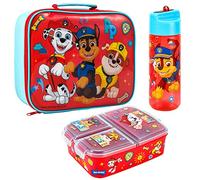 Zawadi Global Kids Childrens Lunch Box Set - Insulated Lunch Bag, Multicompartment Lunch Box & 540ml Water Bottle - School Travel Lunch Food Set, BPA Free (Paw Patrol)