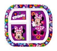 Zawadi Global Minnie Mouse 3 Section Reusable Childrens Kids Toddlers Divided Breakfast Lunch Dinner Plate