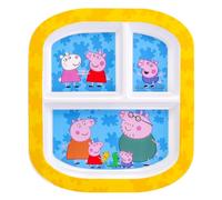 Zawadi Global Peppa Pig 3 Section Reusable Childrens Kids Toddlers Divided Breakfast Lunch Dinner Plate