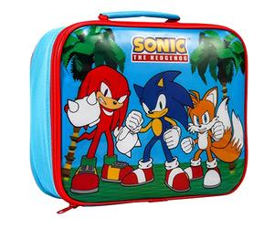 Zawadi Global Sonic The Hedgehog Rectangular Insulated Lunch Box Bag for Boys and Girls, Perfect Size for Packing Hot or Cold Snacks for School and Travel, BPA Free