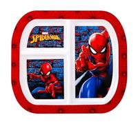 Zawadi Global Spiderman 3 Section Reusable Childrens Kids Toddlers Divided Breakfast Lunch Dinner Plate