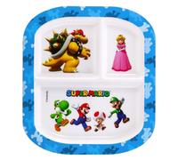 Zawadi Global Super Mario 3 Section Reusable Childrens Kids Toddlers Divided Breakfast Lunch Dinner Plate
