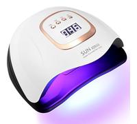 Zawaer UV LED Gel Nail Lamp, 380 W Digital Display Machine, Automatic Sensor 4 Timer Settings, 81 Beads Lamp, Professional Tools Nail Art Dryers for Salon Home