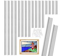 ZAWAGIIK Layout Block System for Stained Glass Panels 12" 8" 6" 3" Pack of 16 Layout Block System for Stained Glass Supplies and Tools with 80 Push Pins for Stained Glass Making Craft