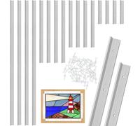 ZAWAGIIK Layout Block System for Stained Glass Panels 16" 8" 6" 3" Pack of 16 Layout Block System for Stained Glass Supplies and Tools with 80 Push Pins for Stained Glass Making Craft