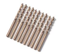 ZAWELIYO 10pcs M35 Cobalt Drill Bit Set HSS CO 3mm Twist Drill Bits for Stainless Steel Metal Hardened Steel Professional Drilling Tool 135 Deg Split Point (3mm)