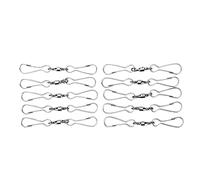 ZAWELIYO 10Pcs Swivel Hooks for Wind Spinners, Stainless Steel Rotating Hook for Bird Feeder Wind Chimes Space Saving Spiral Design Silver White (L. H. China)