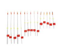ZAWELIYO 15pcs Ice Fishing Rod Tips ABS Material Portable Mini Ice Fishing Rod Bobber Indicator with Sturdy Flexible Design for Outdoor Rivers Lakes