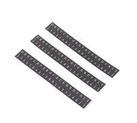 ZAWELIYO 17-Key Kalimba Stickers, Thin and Shiny Musical Note Labels for Thumb Piano Practice, 3 Pcs, Paper, 5"x0.7" (Black)