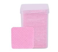 ZAWELIYO 200Pcs Nail Wipes, Lint Wipes, Glue for Eyelash Extension, Nail Multifunctional Eyelash Glue Remover for Makeup Removal Polish Removal (Pink)