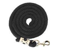 ZAWELIYO 2m Short Horse Lunge Line, 1,500kg Break Strength PP Rope + Stainless Steel Snap, Anti Slip Handle for Foal Training, Walking Handling (Black)