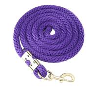 ZAWELIYO 2m Short Horse Lunge Line, 1,500kg Break Strength PP Rope + Stainless Steel Snap, Anti Slip Handle for Foal Training, Walking Handling (Purple)