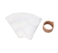 ZAWELIYO 50 Sheets Coffee Capsules Foil Seals, Coffee Capsule Aluminum Foil Lids Self Adhesive Sealing Film for with Wooden Stand, for Refillable Coffee Pods (Type 2)