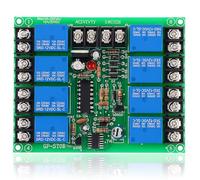 ZAWELIYO 8 Channels Power Time Sequence Board, 0.2-4S Adjustable Timing Controller 10A Relay for Audio Equipment Stage KTV Power Management