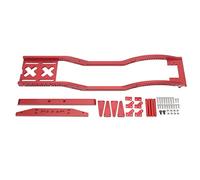 ZAWELIYO Aluminum Alloy RC Car Chassis Frame Set with Front and Rear Bumper Metal Accessories for SCX10 D90 1/10 RC Crawler (Red)