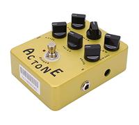 ZAWELIYO Amp Pedal Simulation Effects for Classic British Rock Sound with Metal Shell in Champagne Gold Ideal for Electric Guitarists