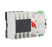 ZAWELIYO Automatic Transfer Switch, 4P 63A 400V Dual Power PC Level, with Millisecond Switching for Home Factory Emergency Power Supply