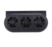 ZAWELIYO Car Air Vent Cooling Fan Strong Wind Circulation Exhaust for Car SUV Home Office 3 Outlet USB Plug in Smoke Purification ABS 9.06 X 4.45 X 2.05in (Black)