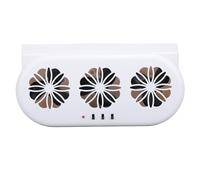 ZAWELIYO Car Air Vent Cooling Fan Strong Wind Circulation Exhaust for Car SUV Home Office 3 Outlet USB Plug in Smoke Purification ABS 9.06 X 4.45 X 2.05in (White)